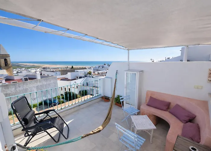 Patio De La Luna Conil Con Vistas Al Mar Коніль-де-ла-Фронтера