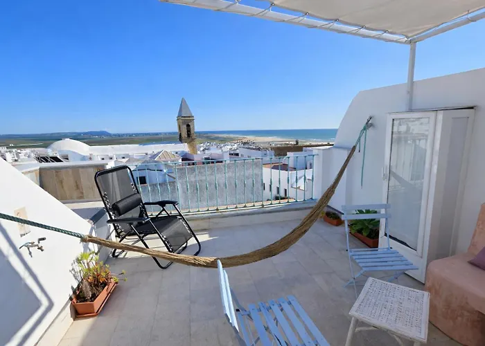 Patio De La Luna Conil Con Vistas Al Mar Коніль-де-ла-Фронтера